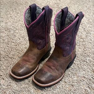 Dan Post Kids Boots in Brown and Purple